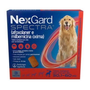Imagem de Nexgard Spectra Antipulgas Para Cães 30,1 A 60kg 3 Tabletes - Boehring