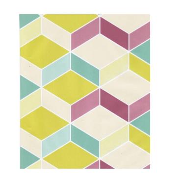 Imagem de Papel Parede Adesivo 3D Geometrico Infantil Escritorio Sala