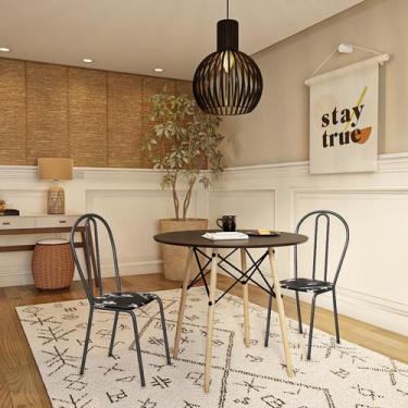 Imagem de Conjunto com 4 Cadeiras Trevelin Floral e Preto - Mobly