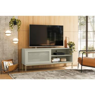 Imagem de Rack Para Tv Até 55 Polegadas 1 Porta Buriti Olivar Móveis  Off White