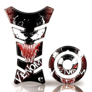 Imagem de Adesivo Resinado Protetor Tanque E Bocal Factor 125/150 Venon Vermelho