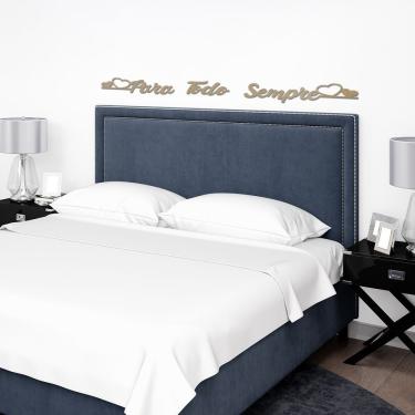 Imagem de Para Todo Sempre Palavra Decorativa De Parede Mdf Corte Laser Título Modelo 2 Cru