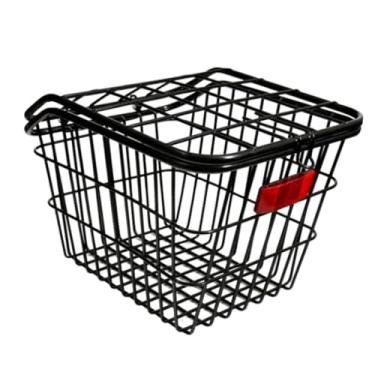 Imagem de simhoa Cesta traseira para bicicleta de montanha, suporte de carga para banco traseiro de bicicleta de montanha resistente, cesta traseira para pessoas, com Tampa