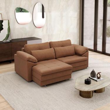 Imagem de Sofá Retrátil Elétrico Sala de Estar Nolan Bipartido 215cm Conforto Pr