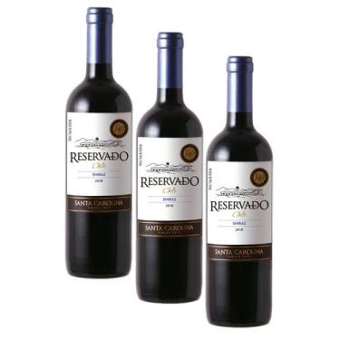 Imagem de kit 3 Vinho Santa Carolina Reservado Shiraz 750ml