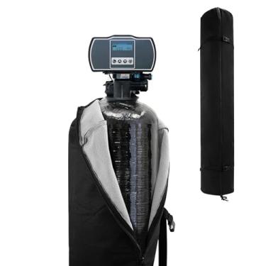 Imagem de JEFBFBWE Capa Para Amaciante De Água 10" X 54", Tanque Filtro Evitar Suor, Resistente A Choques E Quente Ambientes Externos, Proteção Contra Todas As Condições Climáticas (Tecido Oxford Plush, Preto