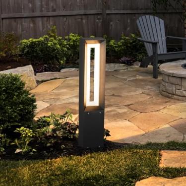 Imagem de Linkmoon Iluminação De Caminho Paisagístico, Led Luxo Alumínio 8 W E 720 Lm, Poste Externa Moderna 32" Para Decoração Gramado, Pátio, Quintal Entrada Garagem