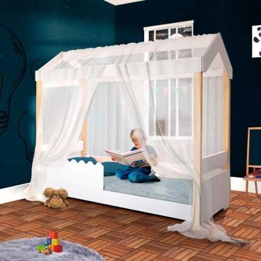 Imagem de Cama Solteiro Com Colchão Castor Montessoriana Voal Infantil Shop JM