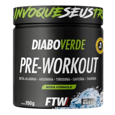 Imagem de FTW Pré-Treino Diabo Verde - Energia Extrema, Força e Foco - Potência Hardcore com Cafeína, Beta-Alanina - Para Treinos Intensos - sabor: Black Ice - Pote 150g