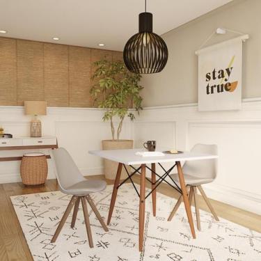 Imagem de Mesa de Jantar Quadrada Marais Branca 90 cm - Mobly