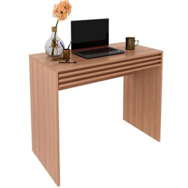 Imagem de Escrivaninha Mesa de Escritório 90 cm 1 Gaveta Ripado - Tecnomobili, A