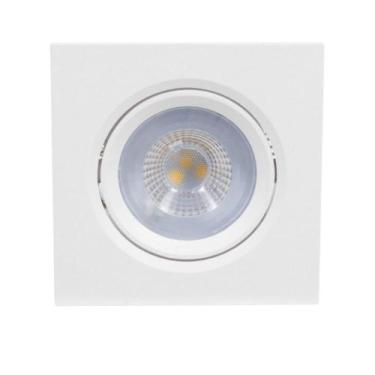 Imagem de Spot Led Embutir Quadrado Direcionável 7W 3000K Luz Amarela, 3