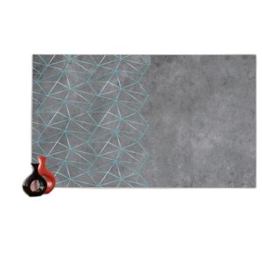 Imagem de Papel De Parede Concreto Linhas Azul Turquesa 3,5M Kkt275 - Você Decor