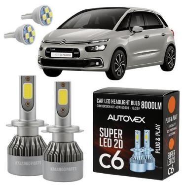 Imagem de Lâmpada Farol Baixo LED H7 Branca C4 Picasso 2006 Em Diante - Autovex