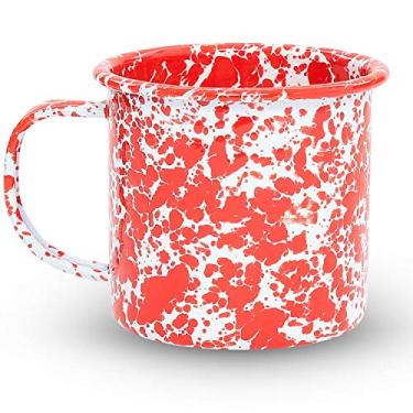 Imagem de Caneca de café esmaltada - Mármore vermelho