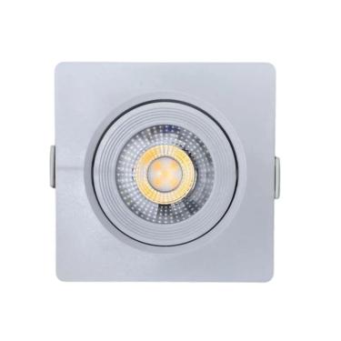 Imagem de Spot LED Embutir 5W PP Direcionável Sanca Gesso Quadrado Bivolt