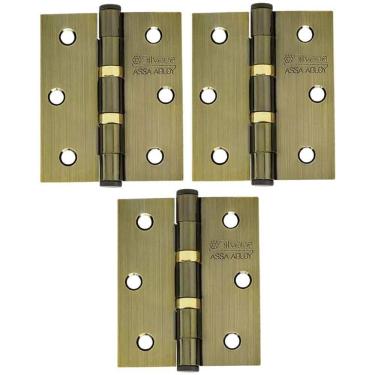 Imagem de Dobradiça Para Porta Silvana 3.1/2 Com Rolamento 891 Embutir 35kg Colonial Com 3 Peças