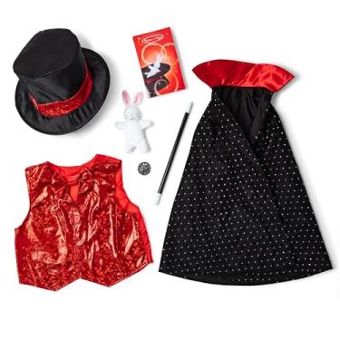 Imagem de Melissa & Doug Magician Role Play Costume Set - Includes Hat, Cape, Wand, Magic Tricks