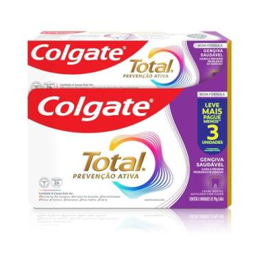 Imagem de Colgate Creme Dental Total 12 Gengiva Reforçada 90G 3 Unid
