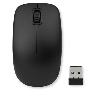 Imagem de Mouse Sem Fio Ergonômico, USB 2.4GHz, 1000 DPI, Compacto, Preto