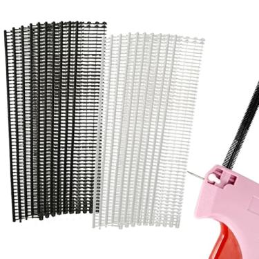 Imagem de ANTAND Refil de pistola de etiquetagem de 0,8 cm para pistola de ponto fino não padrão, fixadores de pistola de etiquetagem branca e preta de 8 mm, etiquetas de roupas, recargas de arma, acessórios de