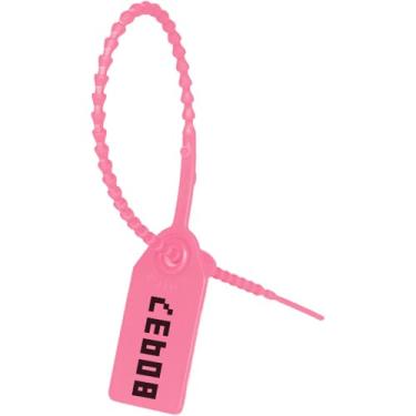 Imagem de Etiqueta descartável com 100 selos de plástico numerados impressos com números aleatórios para bolsa de vestuário, serviço, boutique, logística, mercadoria