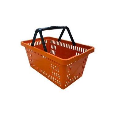 Imagem de Cesta de Compras em PP com Alça 16l A Preto CX 15un - Semaza, Laranja