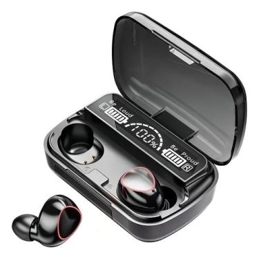 Imagem de Fone M10 TWS Sem Fio Bluetooth Preto Com Estojo E Microfone - VLPECOM