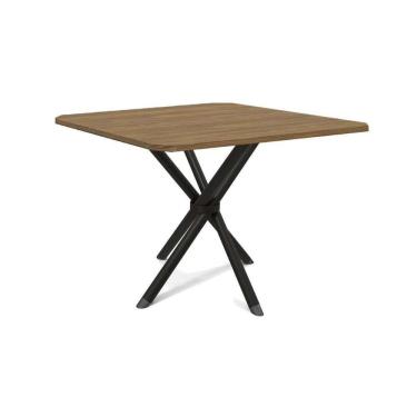 Imagem de Mesa Para Cozinha Volga Com Tampo 90cm Preto Fosco Nogueira Kappesberg