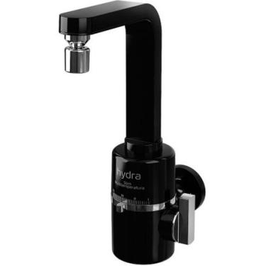 Imagem de Torneira Eletrônica Slim 4T Preta De Parede – Hydra | 220V 5500W Cod. TPSL.4.552PT