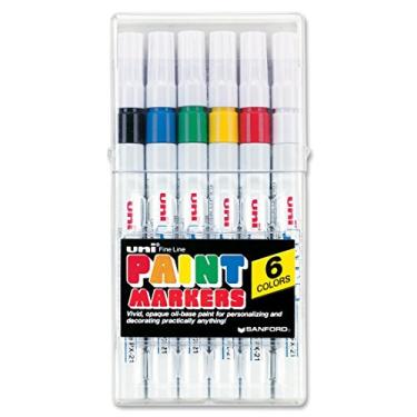 Imagem de Sanford 63720 Uni-Paint Oil Based Marker, Fine Point, Assorted Inks, 6/Set