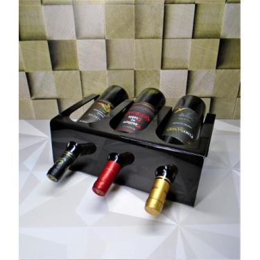 Imagem de Porta vinhos em acrílico organizador expositor - Fábrica de Utilidades
