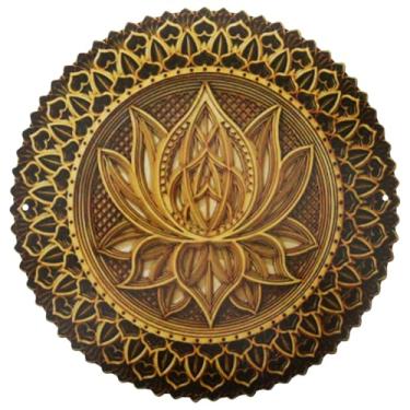 Imagem de Tapeçarias De Metal Enfeite Redondo Pendurado Arte De Parede Espiritual Decoração De Parede Mandala Decoração De Parede De Arte De Parede Geométrica Ornamento Ferro Interior