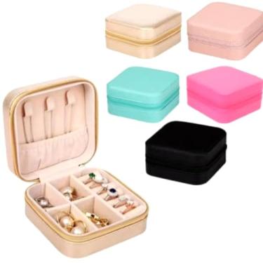 Imagem de Porta Joias de Bolsa Compacto – Organizador de Bijuterias para Viagem | Cores sortidas
