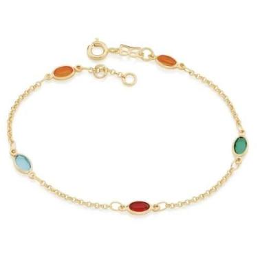 Imagem de Pulseira presente mãe mulher namorada rommanel folheado 18k