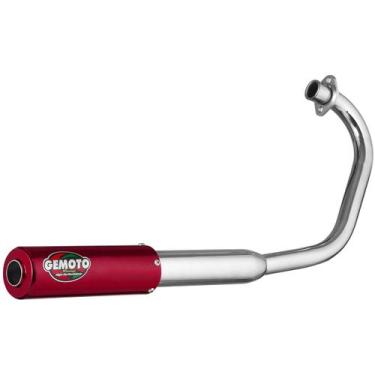 Imagem de Escapamento Escape Moto Gemoto Racing Titan Es 125 2000 - 2004 Cromado
