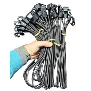 Imagem de Kit 50 Extensores Elásticos 35cm Com Gancho Plástico. - LM COMPONENTES