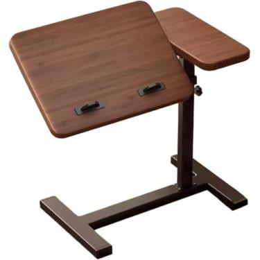 Imagem de Mesa Lateral Ajustável - Mesa De Cabeceira Mesa Lateral Estreita Mesa De Café Mesa Para Laptop Para Sofá Mesa De Lanche De Café Para Sala De Estar Quarto