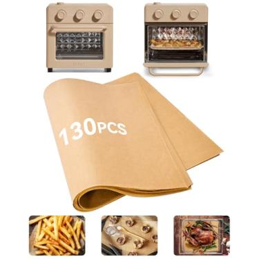 Imagem de 130 peças de forros de fritadeira a ar descartáveis, compatíveis com o forno Our Place Wonder, 12,7 litros, folhas de papel pergaminho para fritar a ar, assar, assar, torradeira, acessórios para forno