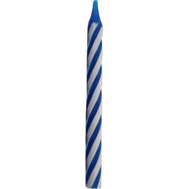 Imagem de Vela para Aniversário Espiral Azul com 10 Unidades (cartela) - Festcol