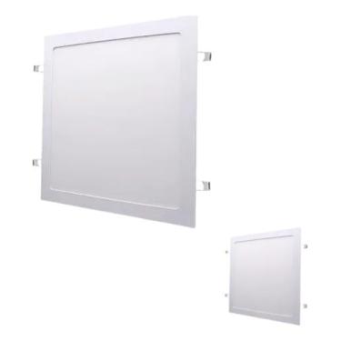 Imagem de Plafon Painel Led 24w Embutir Quadrado Slim Branco Luz Frio