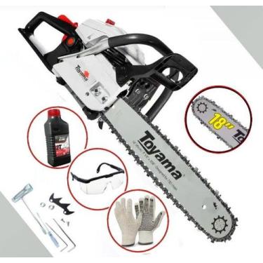 Imagem de Motoserra a Gasolina Toyama TCS58H 3.2HP 54cc Motor Serra 2T Para Desd