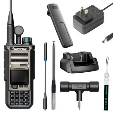 Imagem de Walkie talkie multi-banda QuanSheng TK11(8) - 10W, alertas meteorológicos NOAA, 999 CH, medidor de frequência, carregamento tipo C e bateria de 3000 mAh para atividades ao ar livre, caminhadas