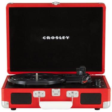 Imagem de Toca Discos Vintage com 3 Velocidades, Bluetooth e Alto Falante Embutido, Crosley CR8005DPRE1, Vermelho