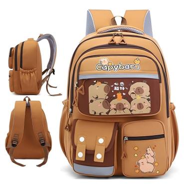 Imagem de Mochila Capivara Impermeável Escolar Grande Infantil Adulto