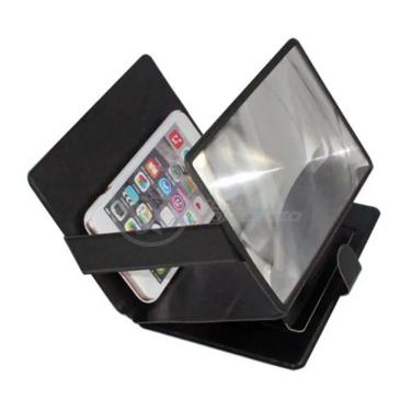 Imagem de Lupa Ampliadora Tela De Celular Aumentar Smartphone 3d Universal Hd Portátil Dobrável Leve - Preta