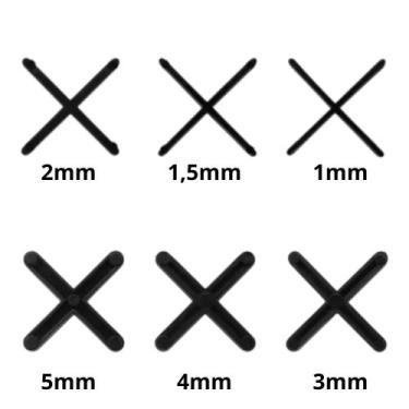 Imagem de Separador Piso Azulejo 100un 2mm 3mm 4mm 5mm Ecolider Nivelamento Asse