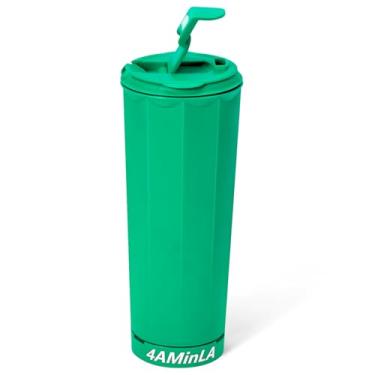 Imagem de Ahape Copo de 590 ml com chifre - o copo perfeito para fãs de esportes - Garrafa de água reutilizável ideal para torcer no dia de jogo, tailgating, celebração. (verde)
