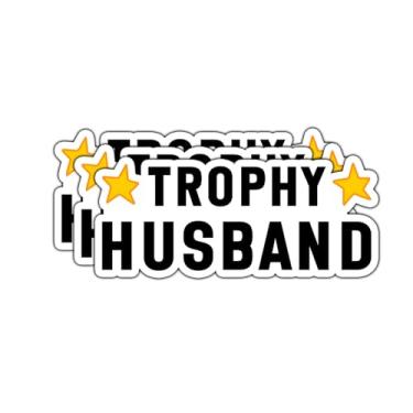 Imagem de (3 peças) Adesivo de troféu marido frases engraçadas citações adesivos de decalque de vinil presente para papai papai copo laptop Kindle garrafas de água livros telefone presente para pai pai papai