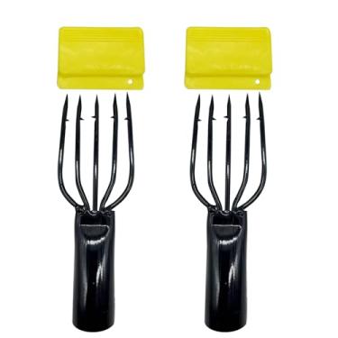 Imagem de LkyRui Pacote com 2 arpões de pesca com anzol de arpão de 4/5 garras vara de pesca para caça sapo de peixe (arpão de 5 pinos)